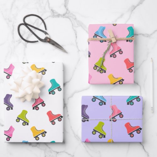 Roller Skates Skating Design Wrapping Paper Sheets