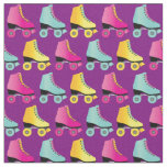 Roller Skates Skating Rink Retro Purple Fabric