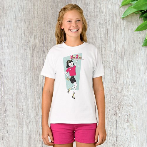 Roller Skates Waitress T_Shirt