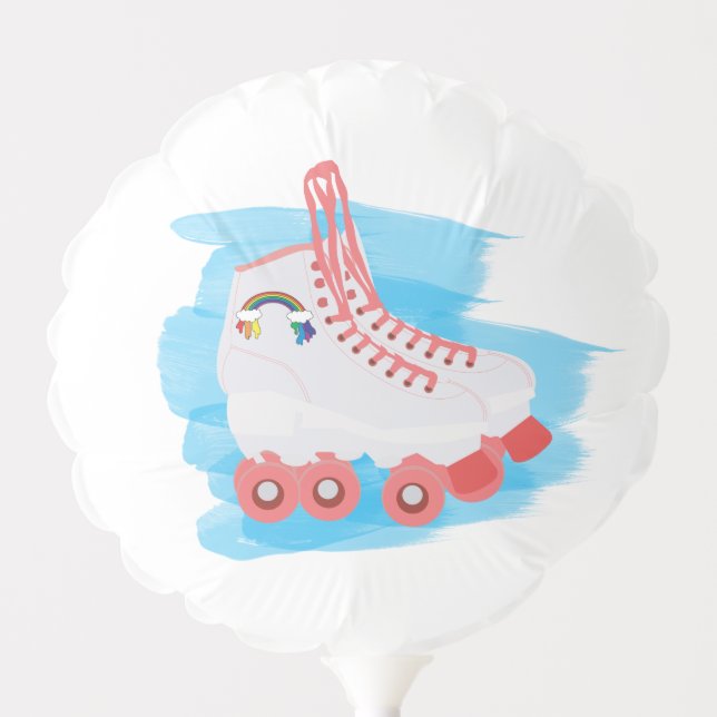 Roller Skates with Watercolor Splash Balloon (Front)