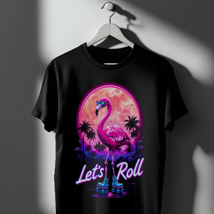 Roller-skating flamingo T-Shirt