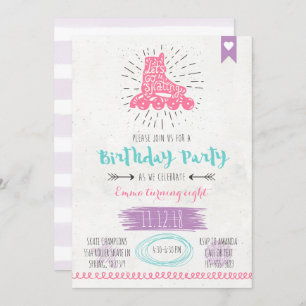 Roller Skating Birthday Invitatio Invitation