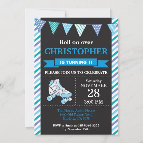 Roller Skating Birthday Invitation Birthday Party