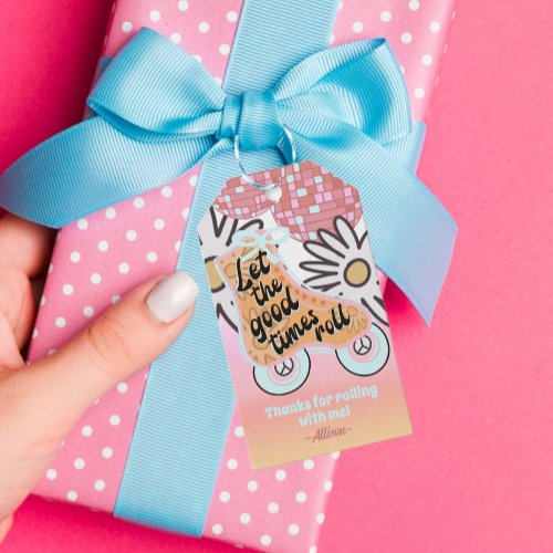 Roller Skating Birthday Party  Gift Tags