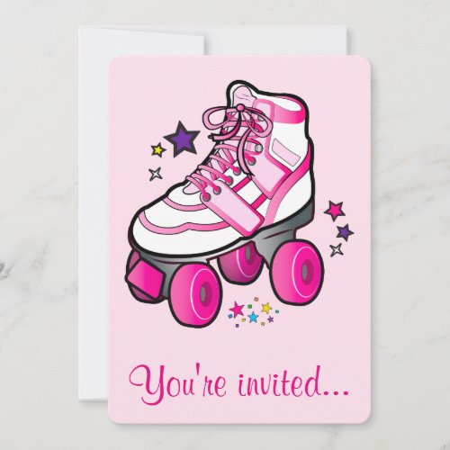 Roller Skating Birthday Party Invitation