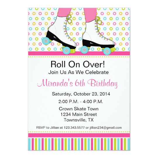 Roller Skate Invitations Template 9