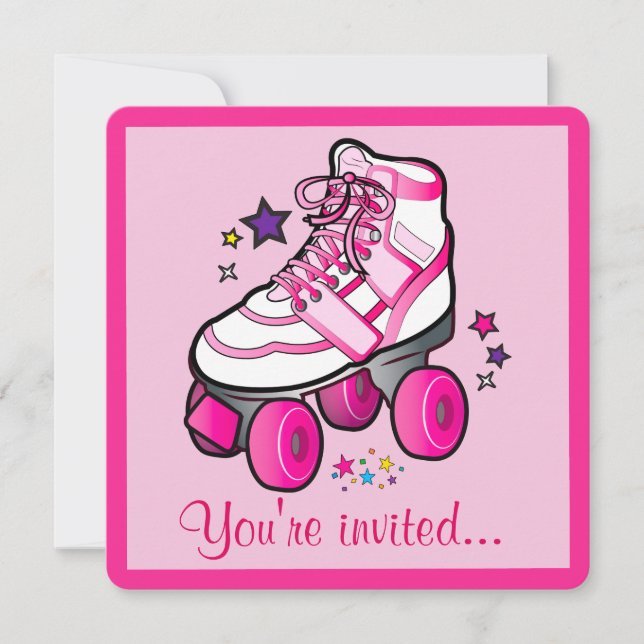 Roller Skating Birthday Party Invitation (Front)