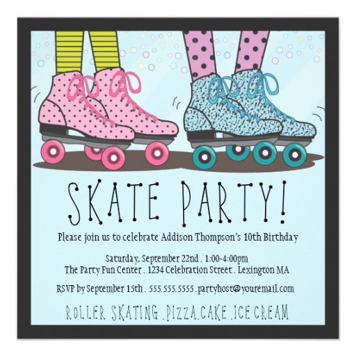 Skating Rink Birthday Invitations 8