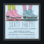 Roller Skating Birthday Party Invitation<br><div class="desc">Fun,  funky skates in patterns and polka dots are rolling on by in this bright and colorful roller skating themed birthday party invitation.</div>