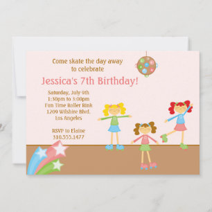 Roller Skating Birthday Party Invitation