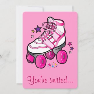 Roller Skating Birthday Party Invitation