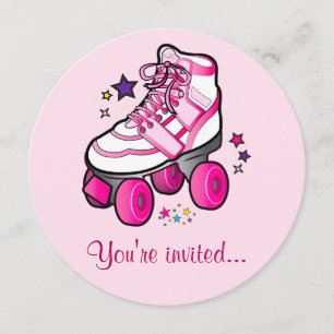 Roller Skating Birthday Party Invitation