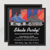 Roller Skating Birthday Party Invitation for Boys (Front/Back)