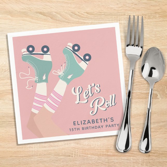 Roller Skating Birthday Party Napkins (Creator Uploaded)