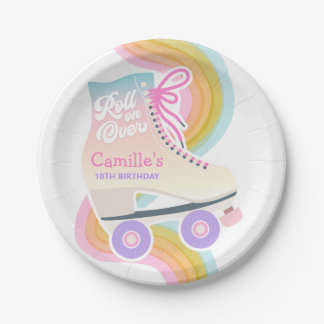 Roller Skating Birthday Party  Paper Plates