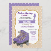 Roller Skating Birthday Party Roller Skate Invite (Front/Back)