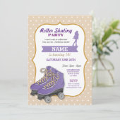 Roller Skating Birthday Party Roller Skate Invite (Standing Front)