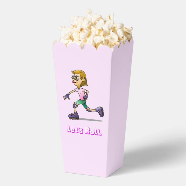 Roller Skating Birthday Pink Favor Boxes (Popped)