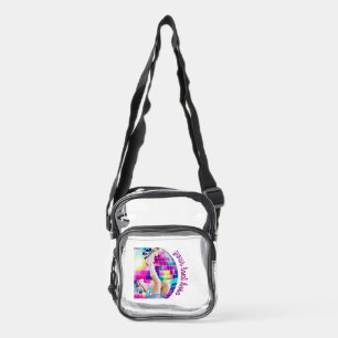 Roller Skating  Clear Crossbody Bag