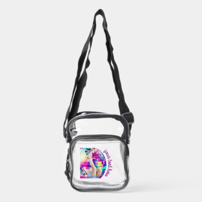 Roller Skating  Clear Crossbody Bag (Front)