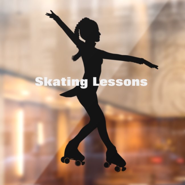 Roller Skating Design Window Cling