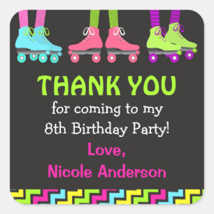 Roller Skating Favor Tags / Roller Skating Sticker