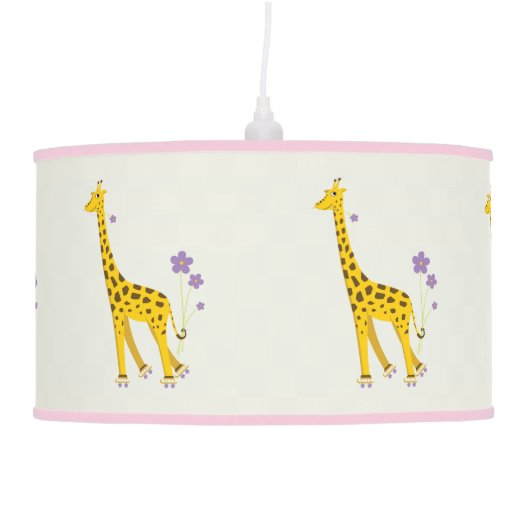 Roller Skating Funny Giraffe Ceiling Lamp (Right)