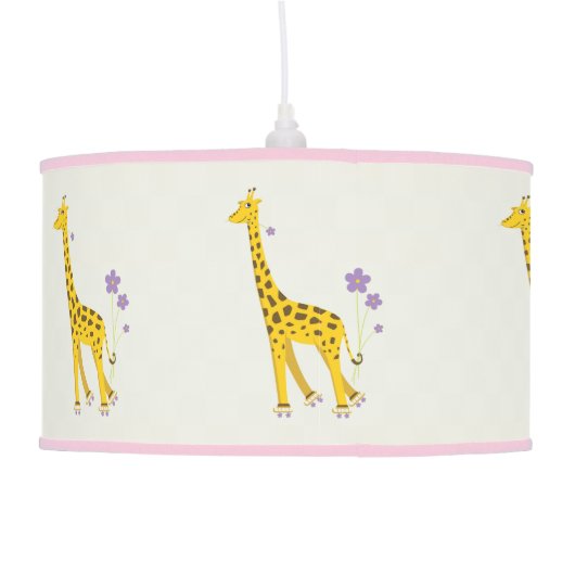 Roller Skating Funny Giraffe Ceiling Lamp (Back)
