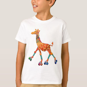 Roller Skating Giraffe T-Shirt