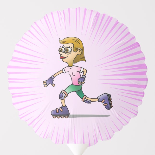 Roller Skating Girl Balloon (Front)