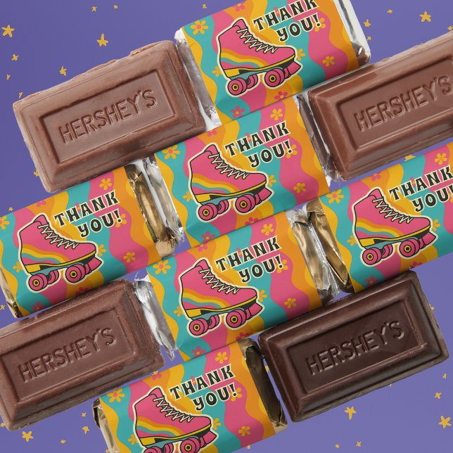 Roller Skating Girl Birthday Party Thank You Hershey's Miniatures (Roller Skating Girl Birthday Party Thank You Hershey's Miniatures
)