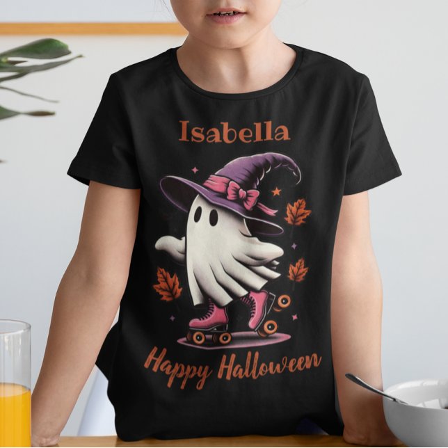 Roller Skating Halloween Cute Ghost Personalized  Tri-Blend Shirt (Creator Uploaded)