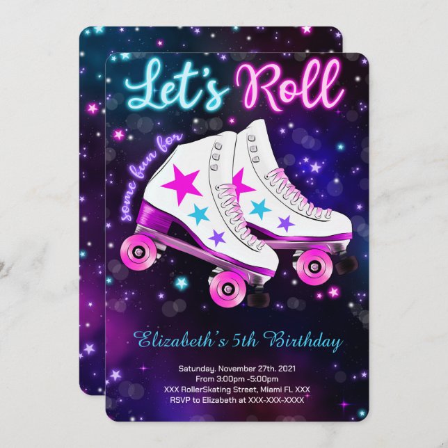 Roller Skating Invitation (Front/Back)