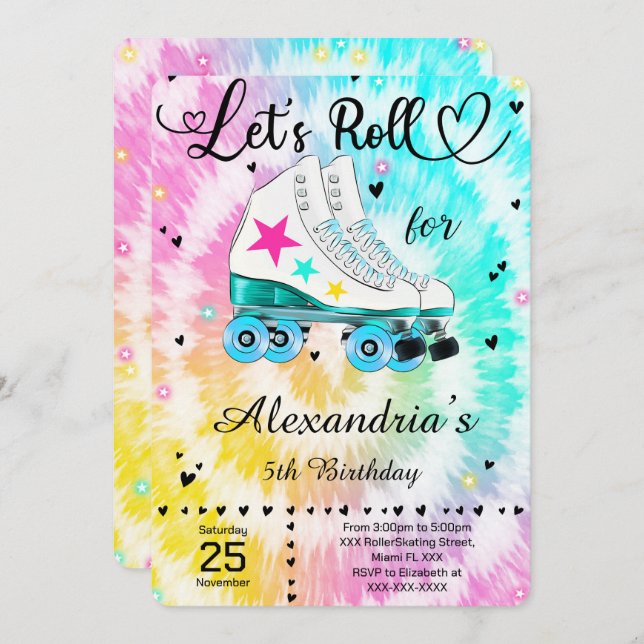 Roller Skating Invitation (Front/Back)