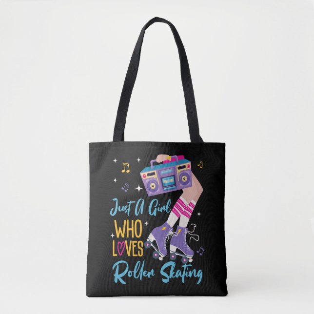 Roller Skating Just A Girl Who Loves Roller Tote Bag (Front)