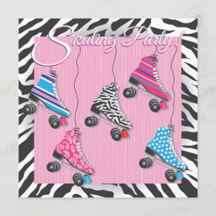 Roller Skating Party Invitations