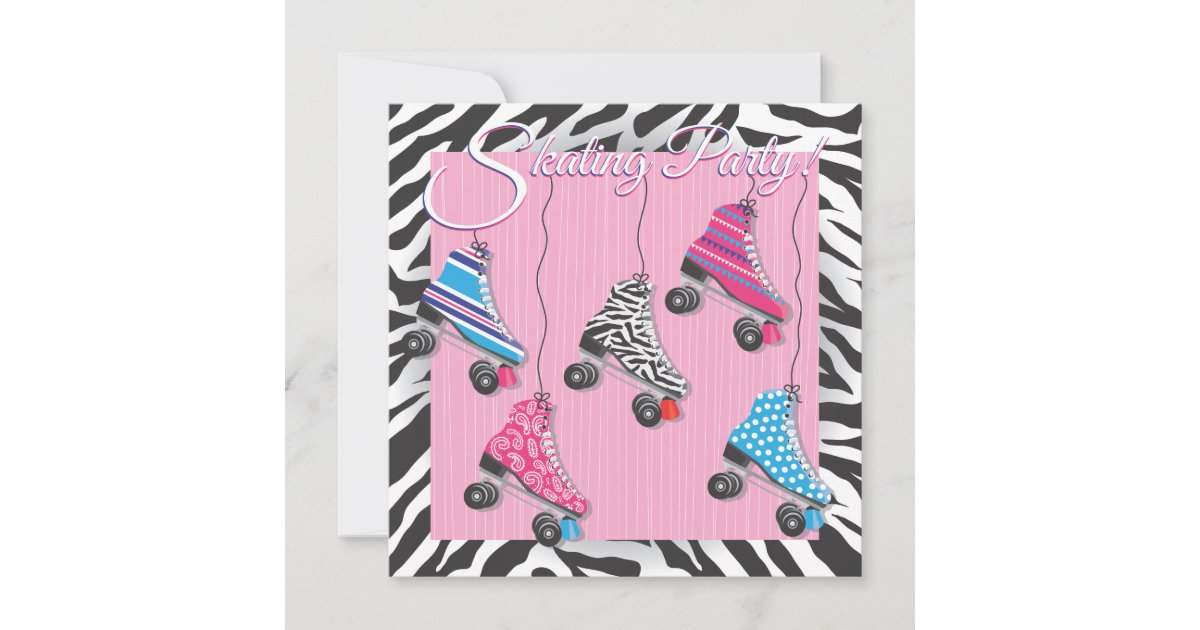 Roller Skating Party Invitations | Zazzle.com