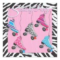 roller skating invitations zazzle
