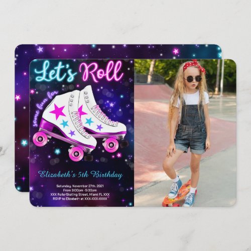 Roller Skating Photo Invitation