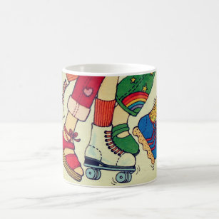 Roller Skate Mug, Checker Print Mug, Trendy Mug, Inspiration Mug, Work –  littlepaperies