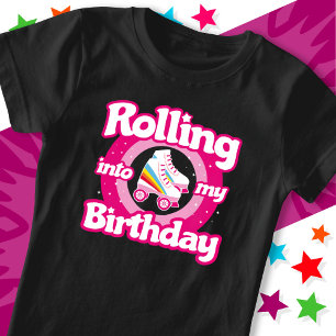 Roller Skating Rink Birthday Party Kids Skate T-Shirt