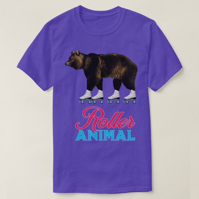 Roller Skating Roller Girl Birthday Bear Gift1 T-Shirt (Design Front)