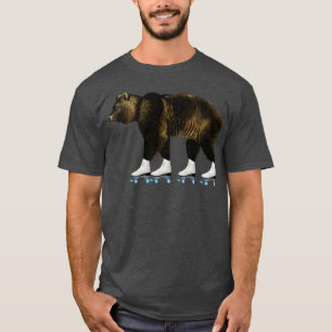 Roller Skating Roller Girl Birthday Bear Gift T-Shirt
