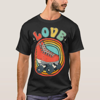 Roller Skating Skater Love Skate Shoes Retro Vinta T-Shirt