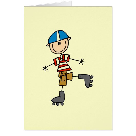 Roller Skating Stick Figure Cards (Front)