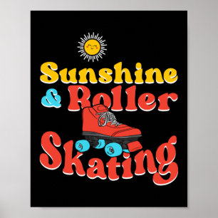 Roller Skating Sunshine & Roller Skating 1970S Poster