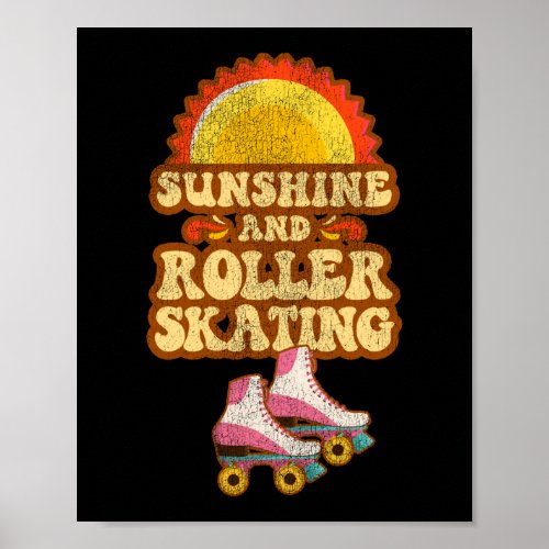 Roller Skating Sunshine  Roller Skating 1970S Poster
