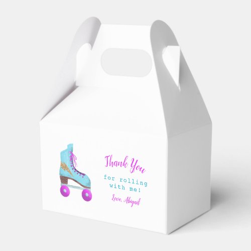 Roller Skating Thank You Birthday Party Favor Boxes