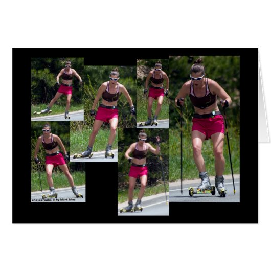 Roller Skiing 2 Cards (Front Horizontal)