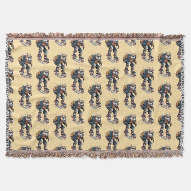 Rollerblade Dog Throw Blanket (Front)